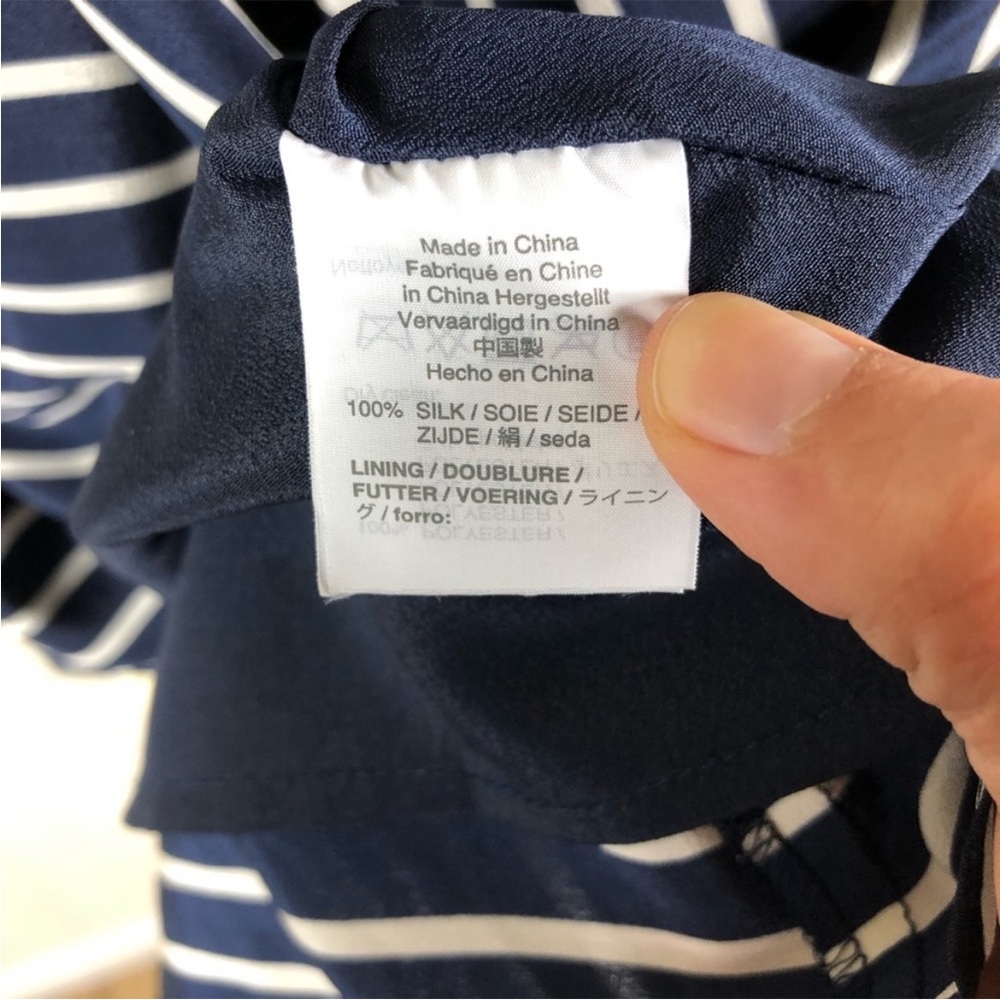 J. Crew Collection Navy and White Striped Midi Dress - Picture 12 of 15